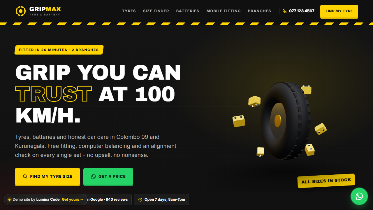 GripMax Tyre & Battery